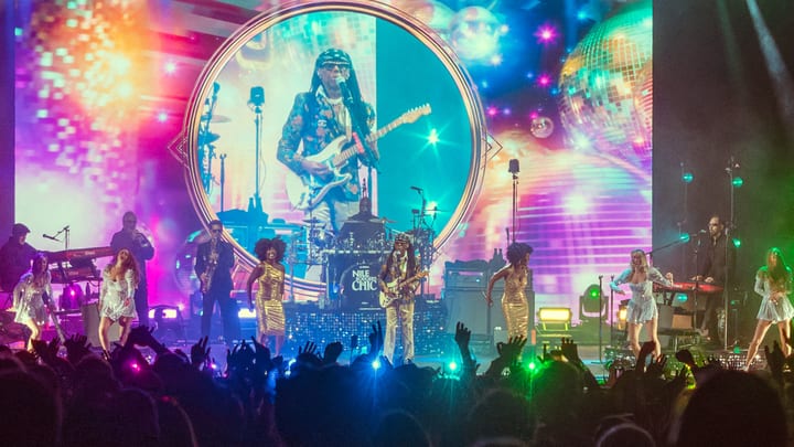 Nile Rodgers performing with CHIC, used for the 2016 Fox Theater show
