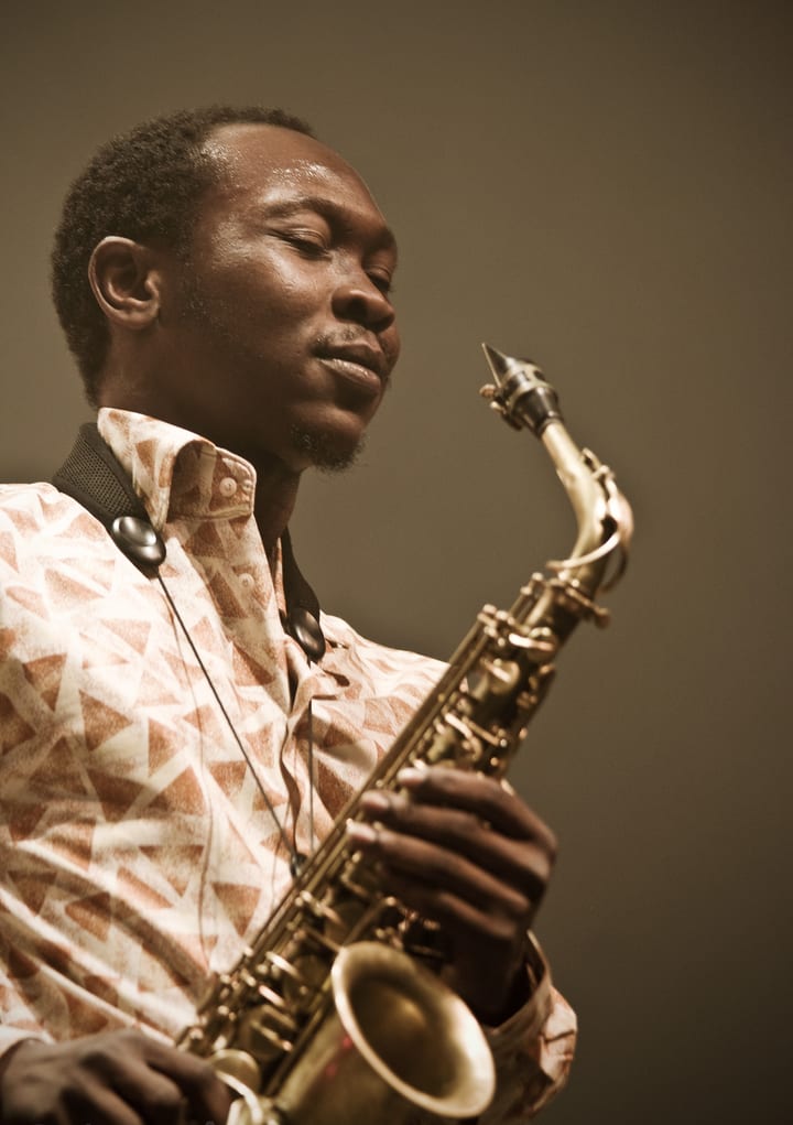 Seun Kuti performing with Egypt 80, used for the 2017 New Parish show