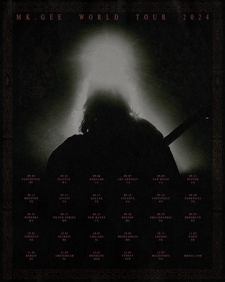 Mk.gee World Tour 2024 poster