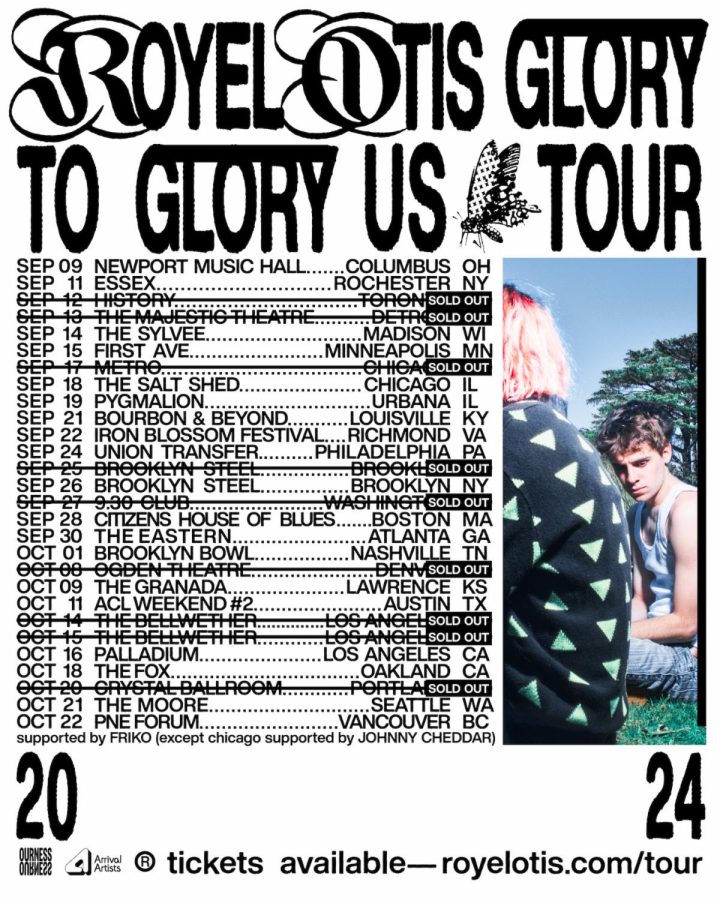 Royel Otis Glory to Glory North American tour poster